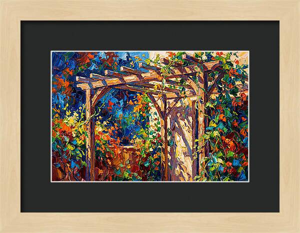 Vibrant Pergola Under Vines
