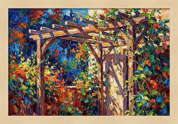 Vibrant Pergola Under Vines