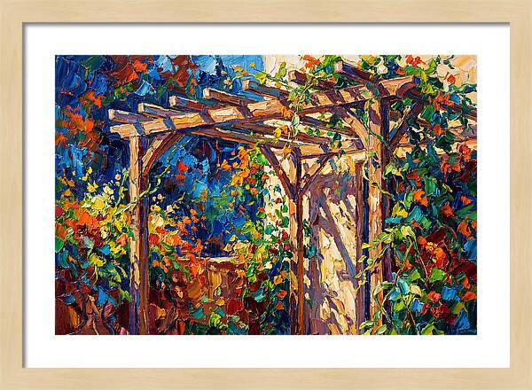 Vibrant Pergola Under Vines