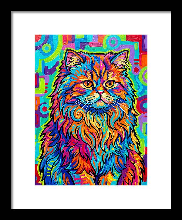 Vibrant Persian Cat Portrait
