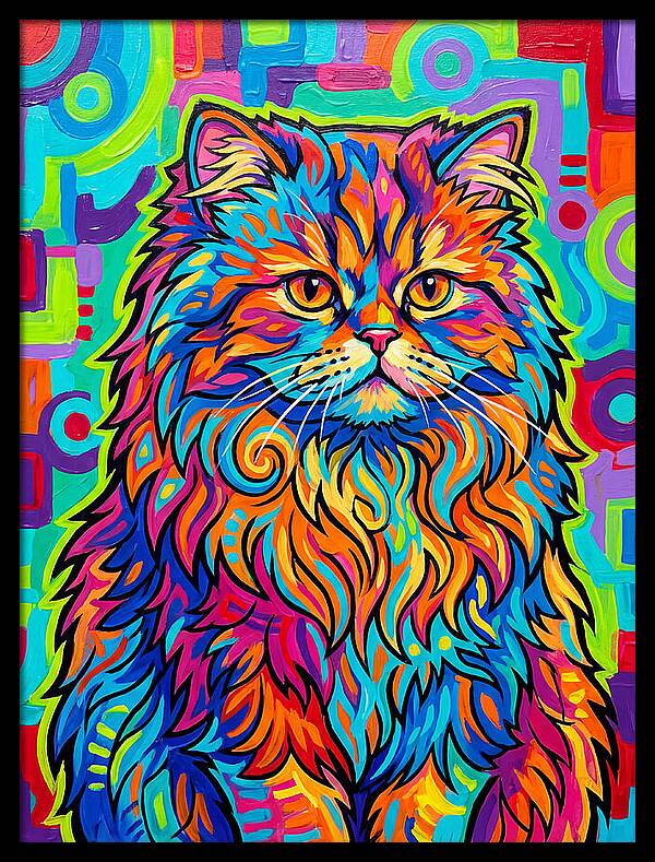 Vibrant Persian Cat Portrait