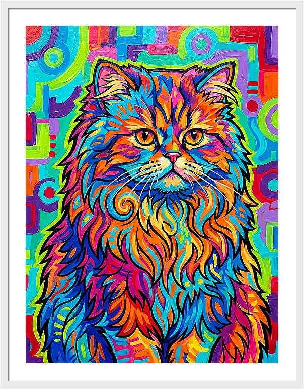 Vibrant Persian Cat Portrait