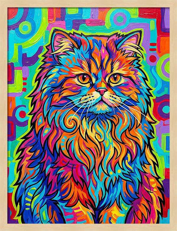 Vibrant Persian Cat Portrait