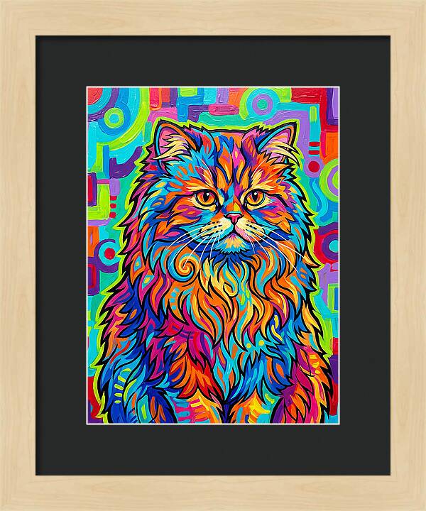 Vibrant Persian Cat Portrait