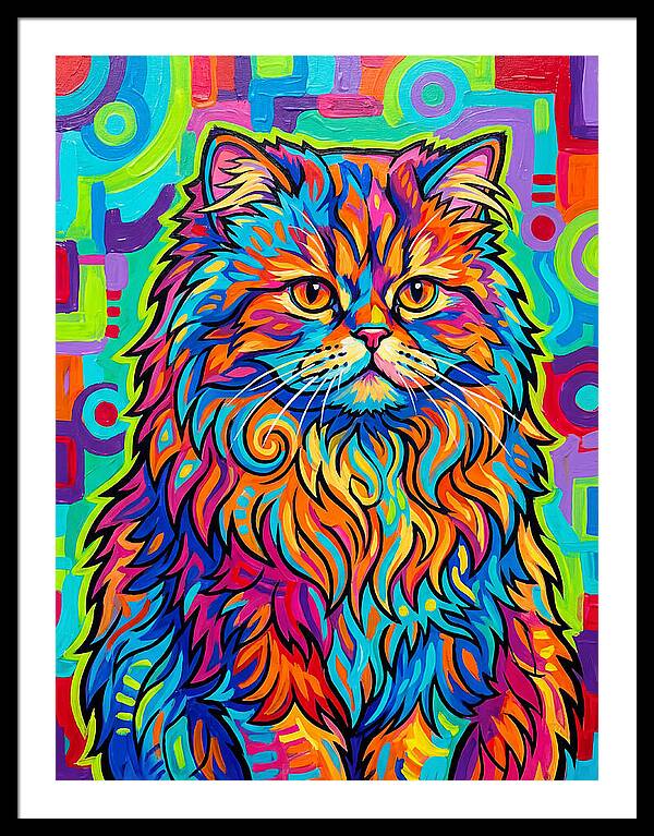 Vibrant Persian Cat Portrait