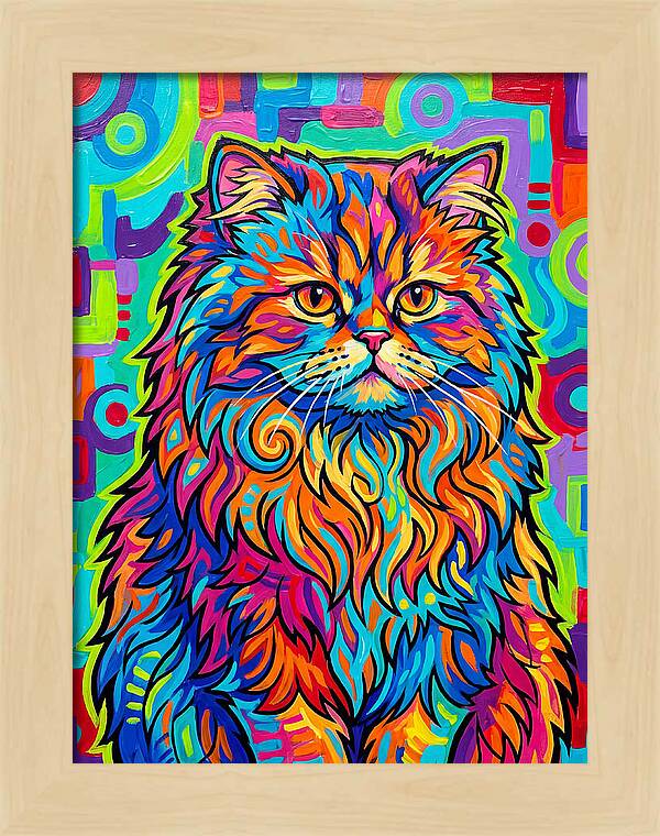 Vibrant Persian Cat Portrait