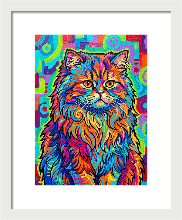 Vibrant Persian Cat Portrait