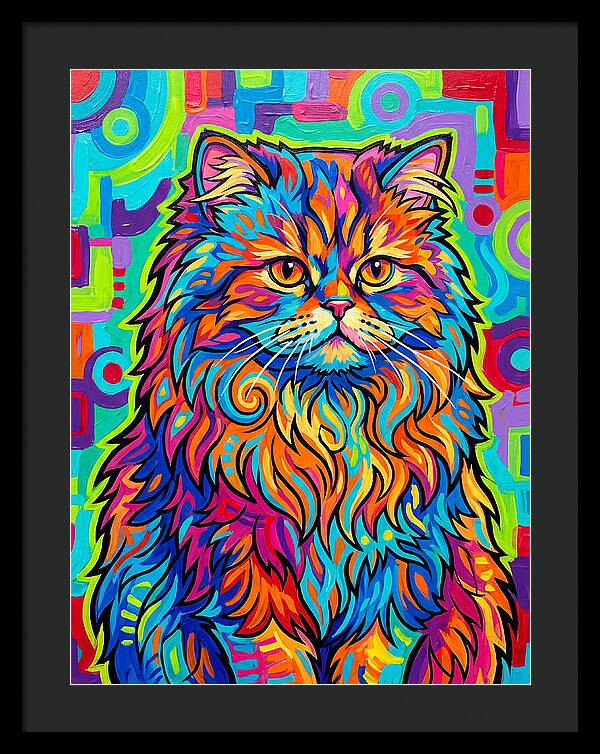 Vibrant Persian Cat Portrait