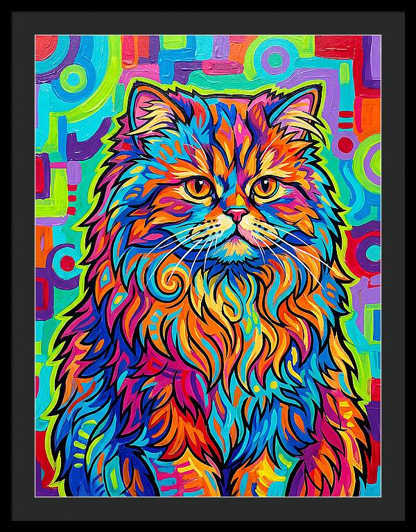 Vibrant Persian Cat Portrait