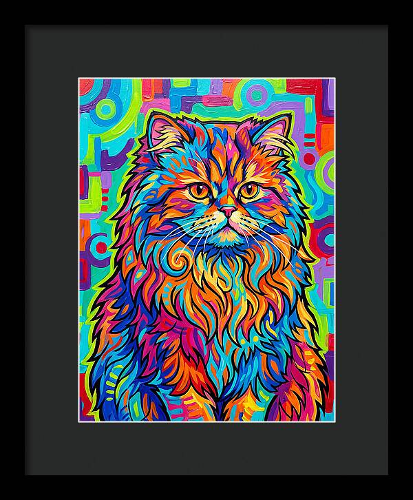 Vibrant Persian Cat Portrait