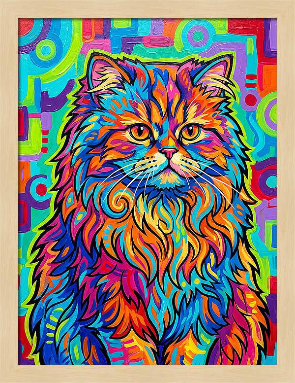 Vibrant Persian Cat Portrait
