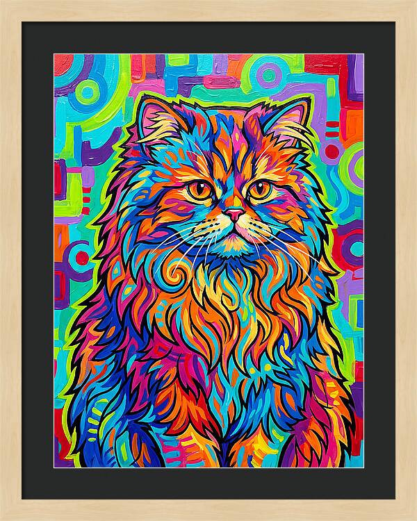 Vibrant Persian Cat Portrait