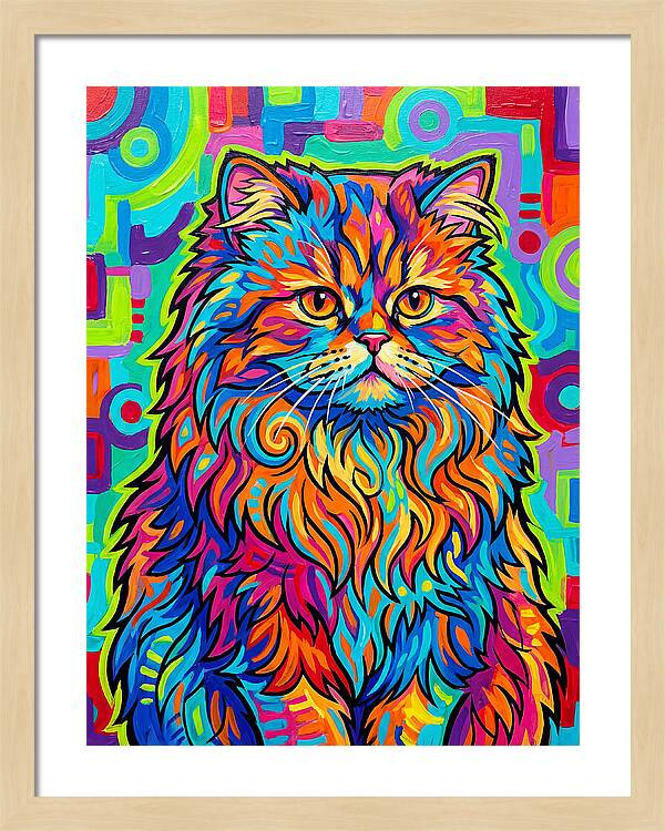 Vibrant Persian Cat Portrait