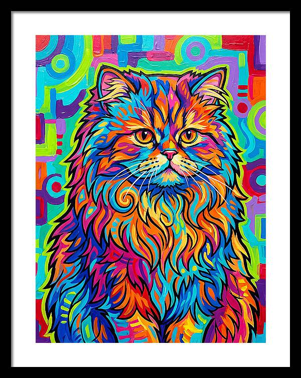 Vibrant Persian Cat Portrait