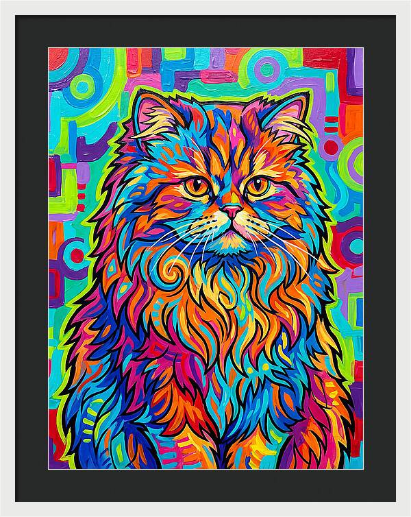 Vibrant Persian Cat Portrait