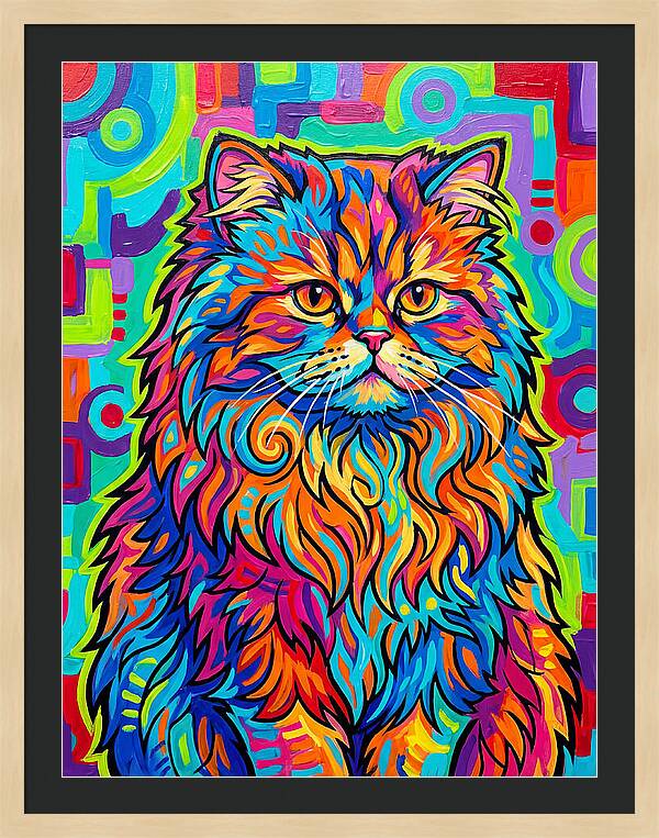 Vibrant Persian Cat Portrait