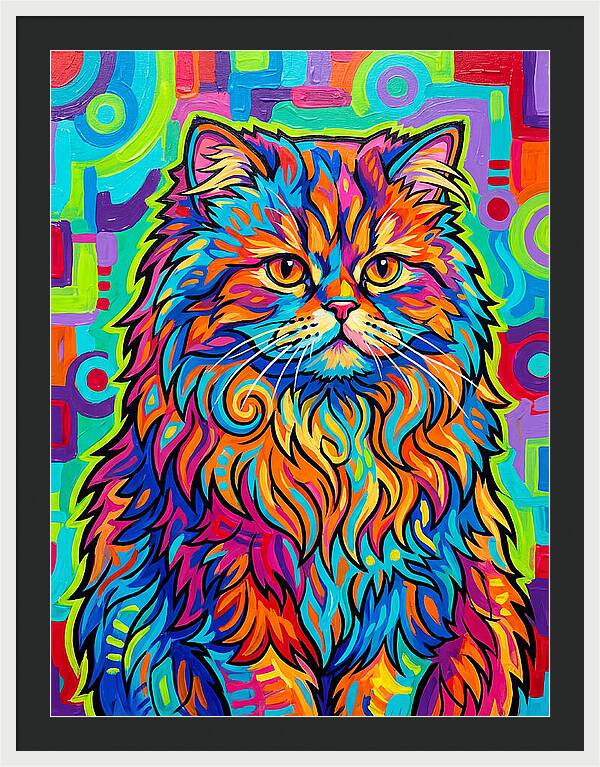 Vibrant Persian Cat Portrait
