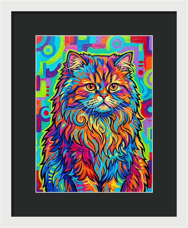 Vibrant Persian Cat Portrait
