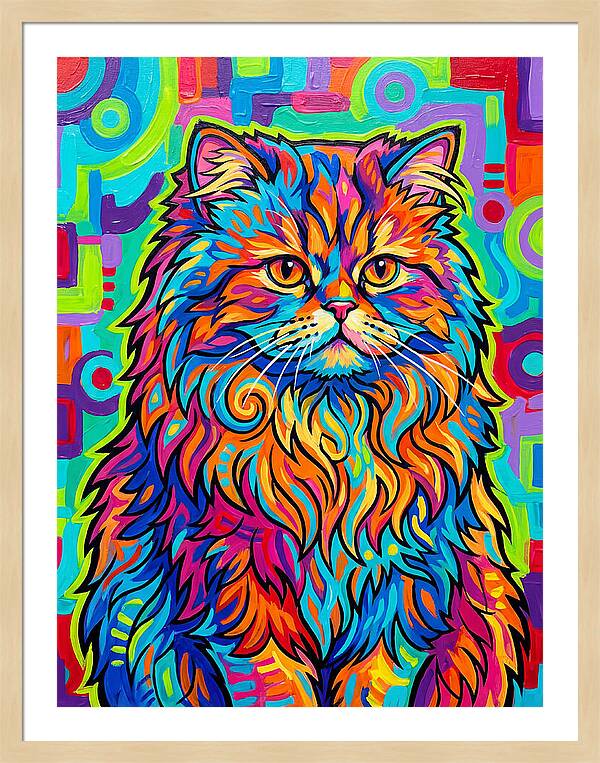 Vibrant Persian Cat Portrait