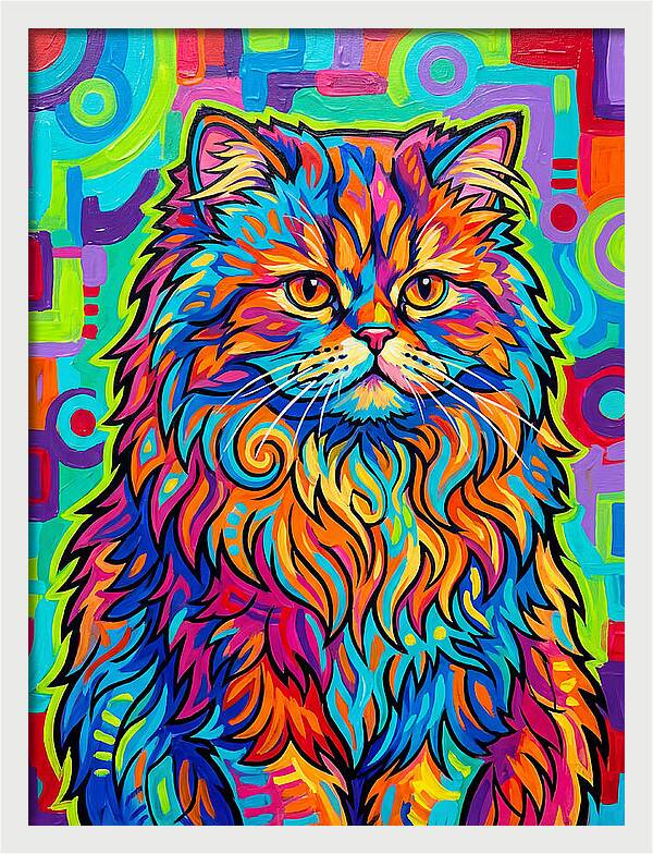Vibrant Persian Cat Portrait
