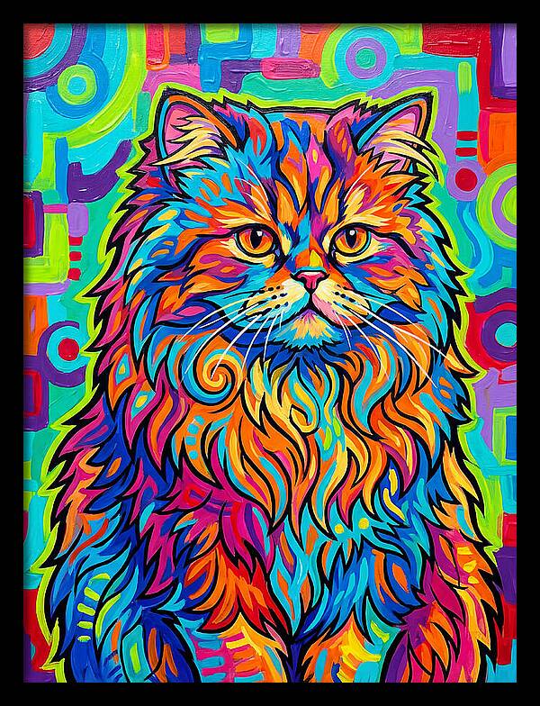 Vibrant Persian Cat Portrait