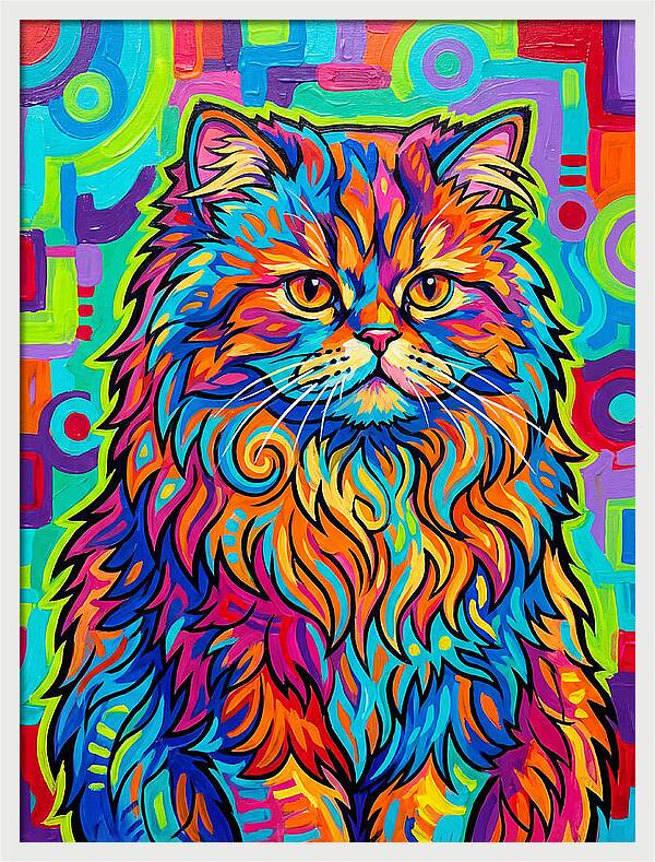 Vibrant Persian Cat Portrait