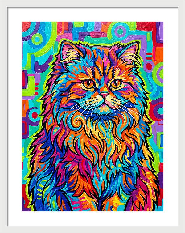 Vibrant Persian Cat Portrait