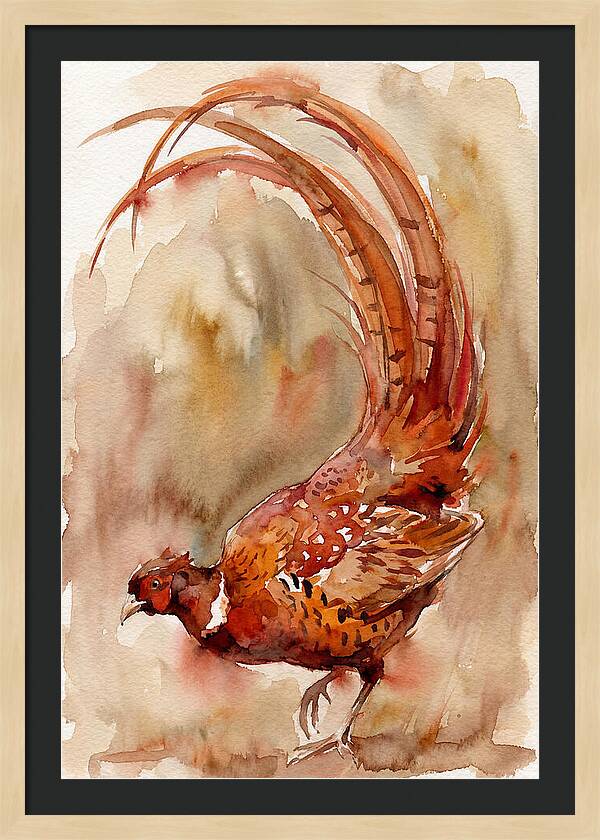 Vibrant Pheasant In Watercolor