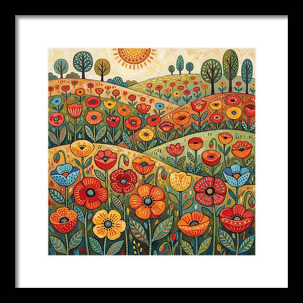 Vibrant Poppy Field Landscape