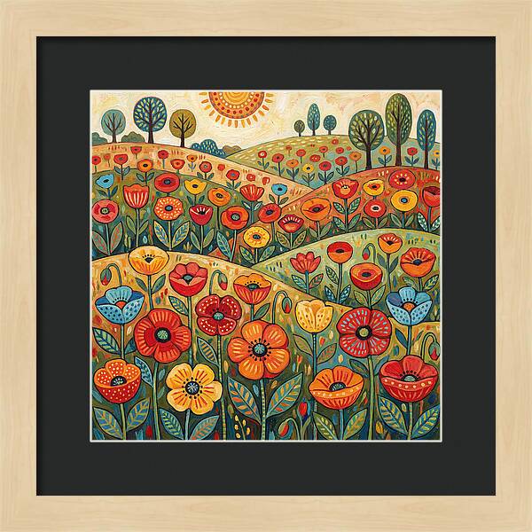 Vibrant Poppy Field Landscape