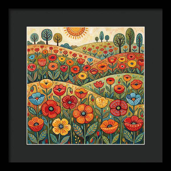 Vibrant Poppy Field Landscape