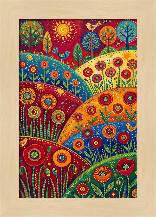 Vibrant Poppy Landscape