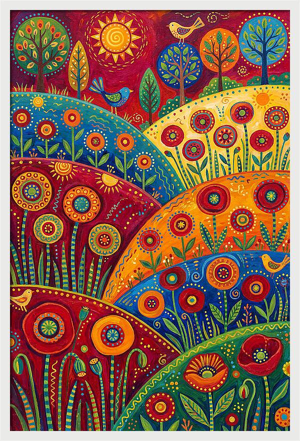 Vibrant Poppy Landscape