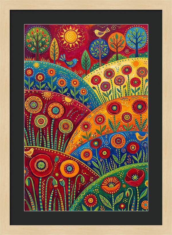 Vibrant Poppy Landscape