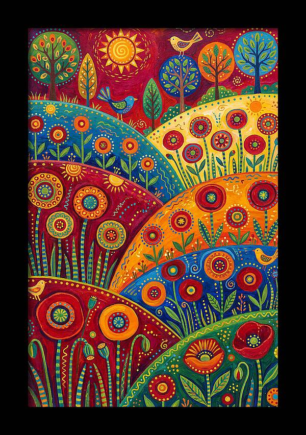 Vibrant Poppy Landscape