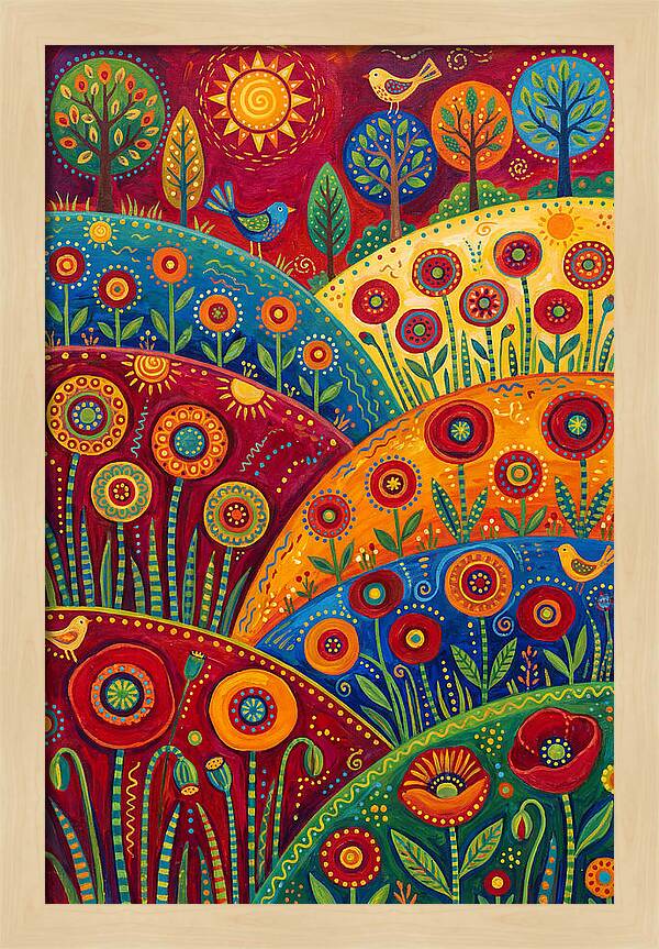 Vibrant Poppy Landscape