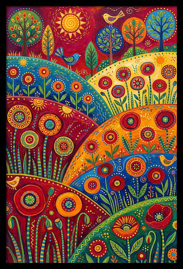 Vibrant Poppy Landscape