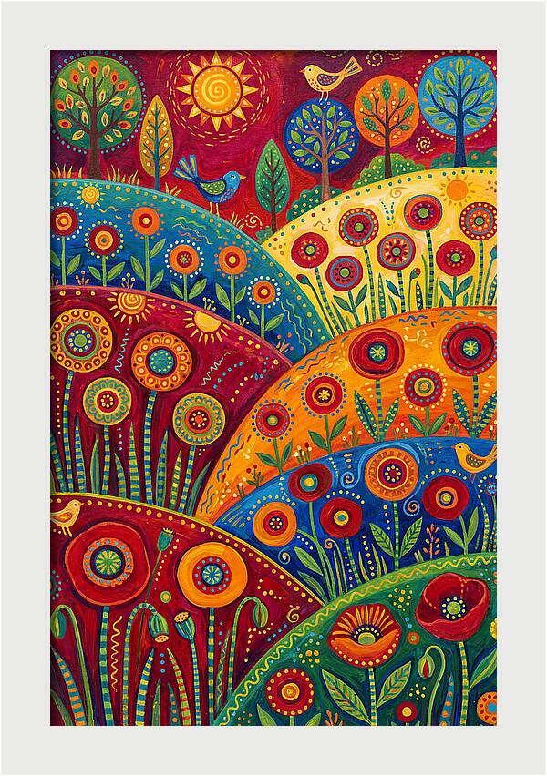 Vibrant Poppy Landscape