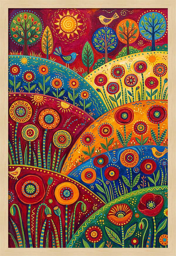 Vibrant Poppy Landscape
