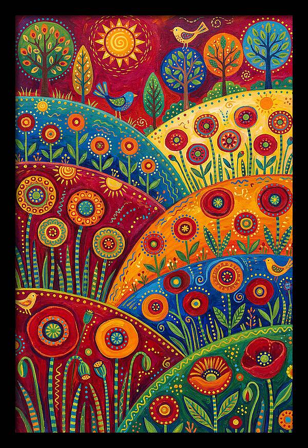 Vibrant Poppy Landscape