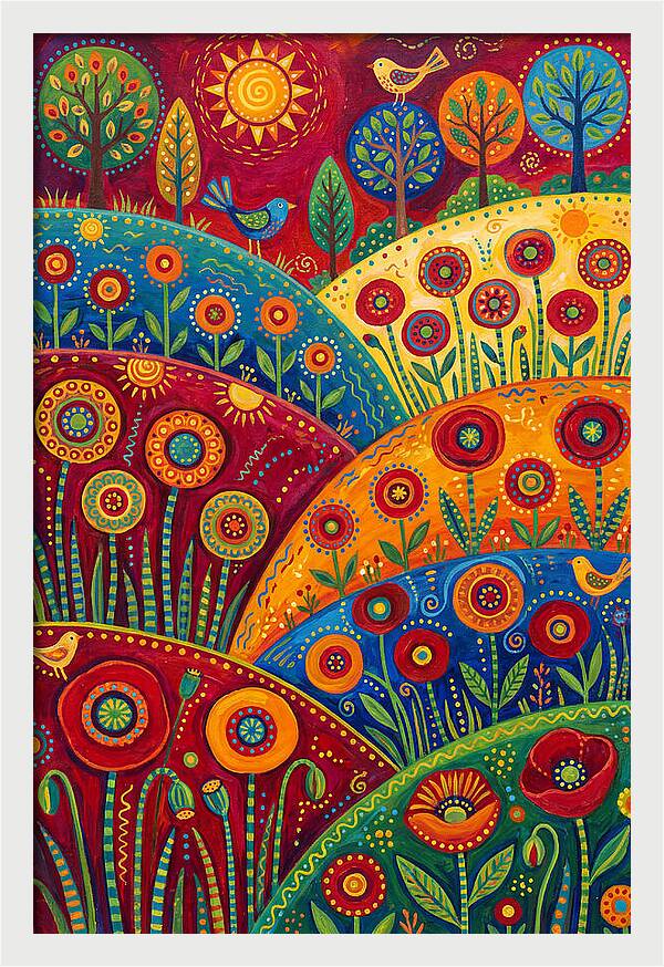 Vibrant Poppy Landscape