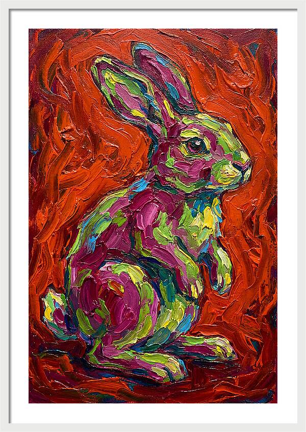 Vibrant Rabbit Portrait