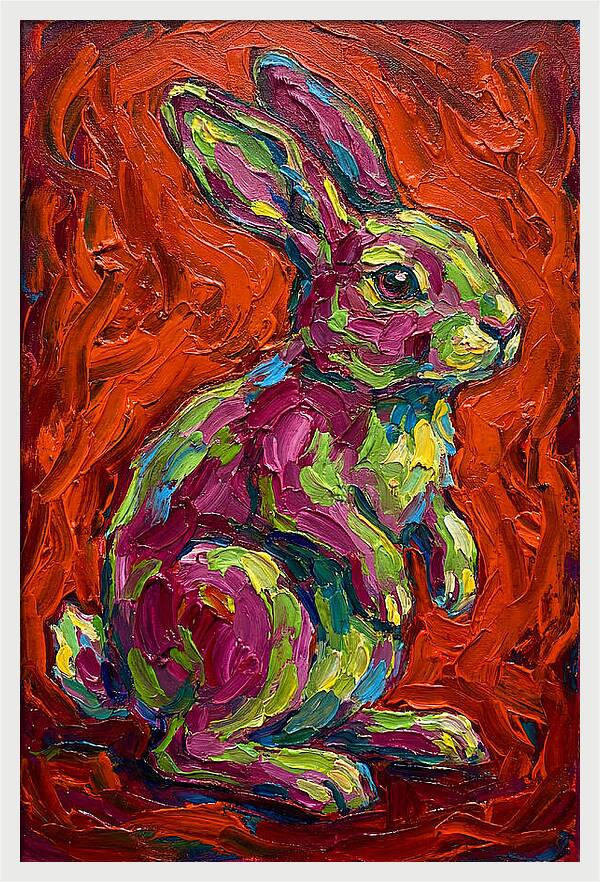 Vibrant Rabbit Portrait
