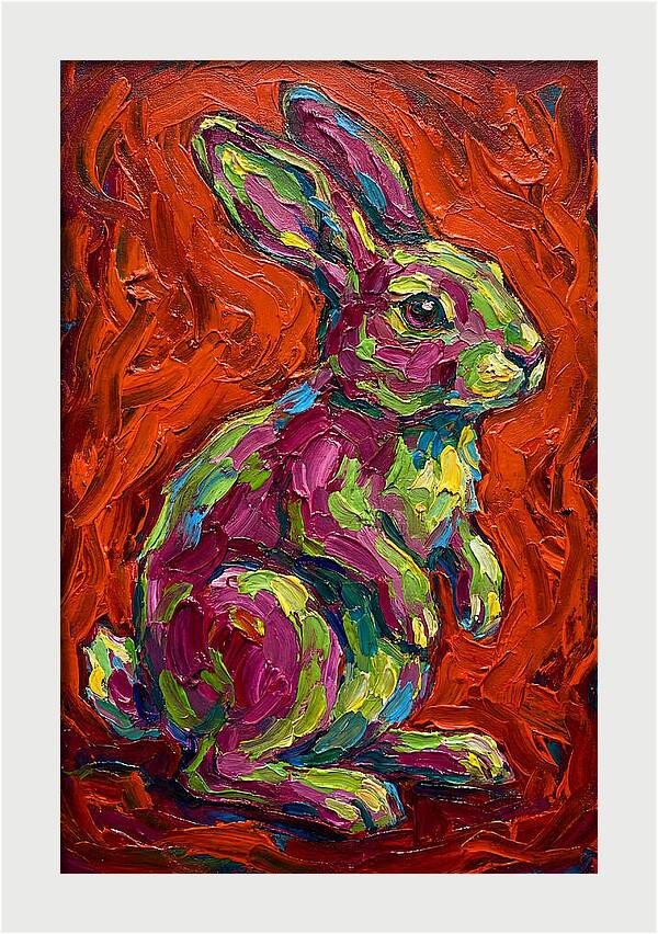 Vibrant Rabbit Portrait