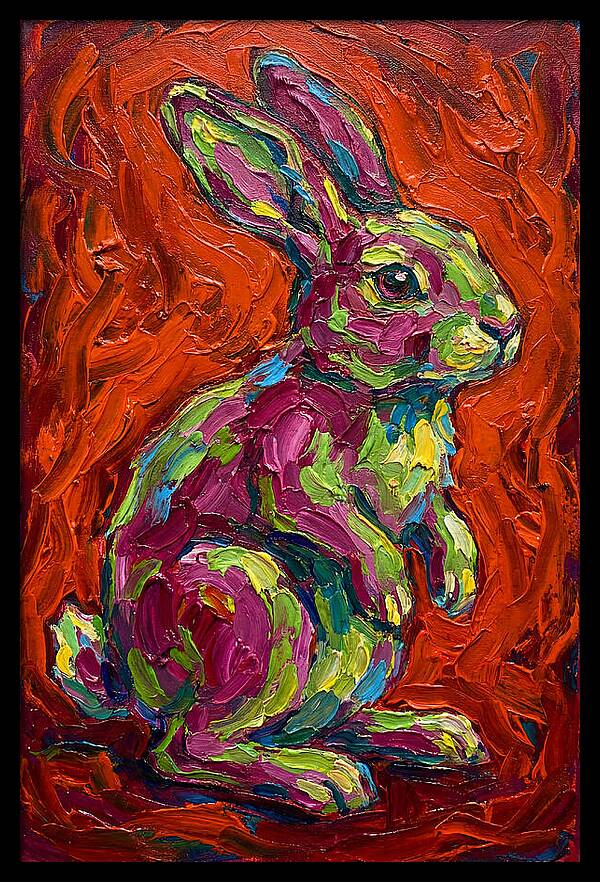 Vibrant Rabbit Portrait