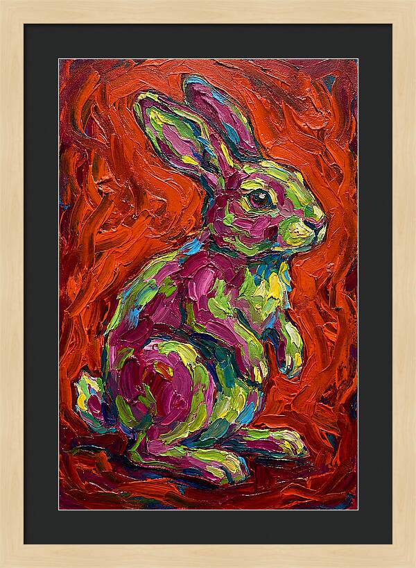 Vibrant Rabbit Portrait