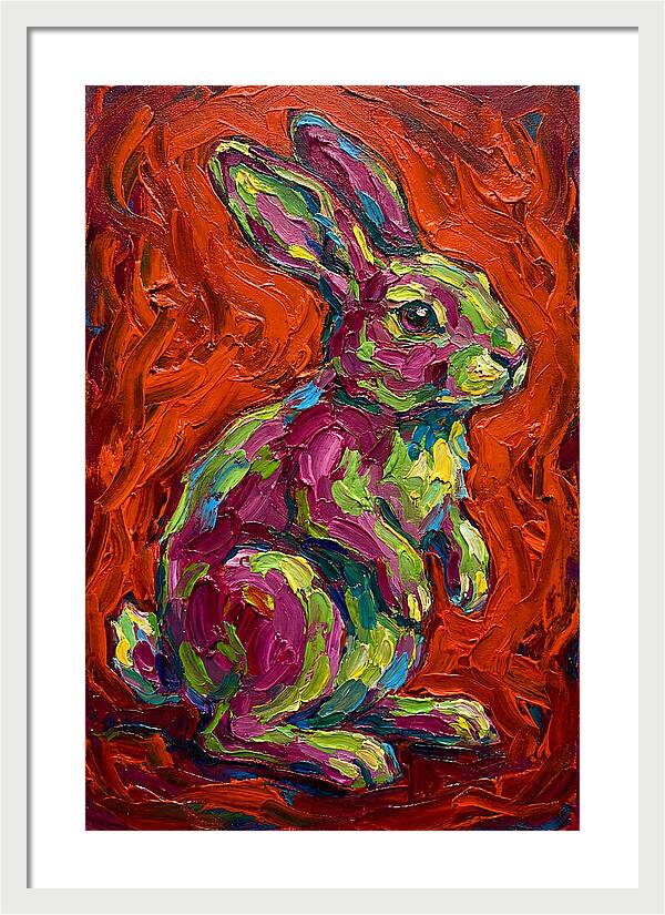 Vibrant Rabbit Portrait