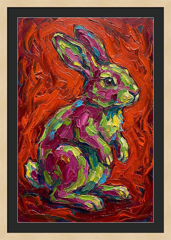 Vibrant Rabbit Portrait