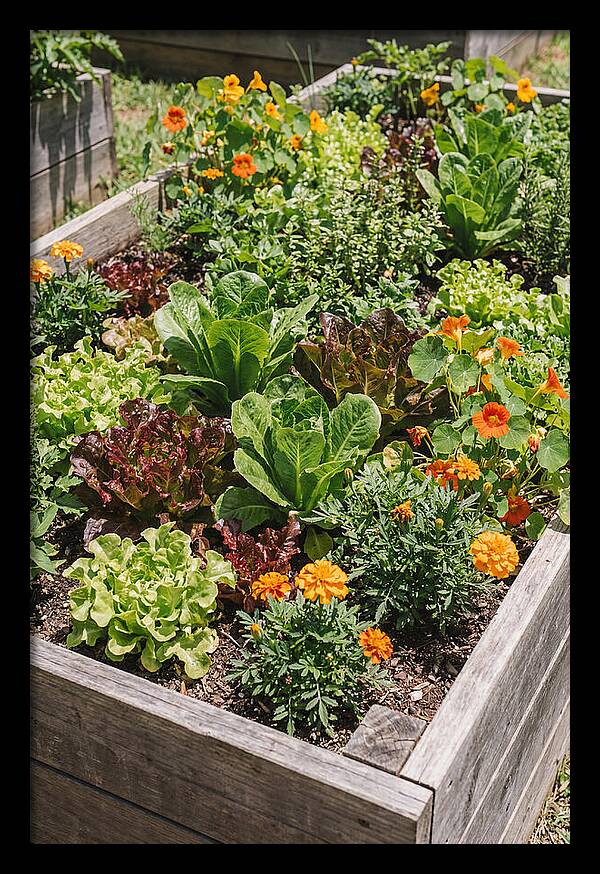 Vibrant Raised Bed Garden