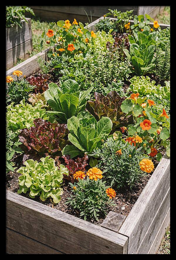 Vibrant Raised Bed Garden